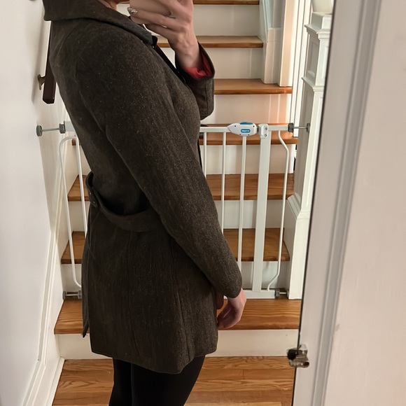 H&M Brown Tweed Coat - Picture 7 of 9